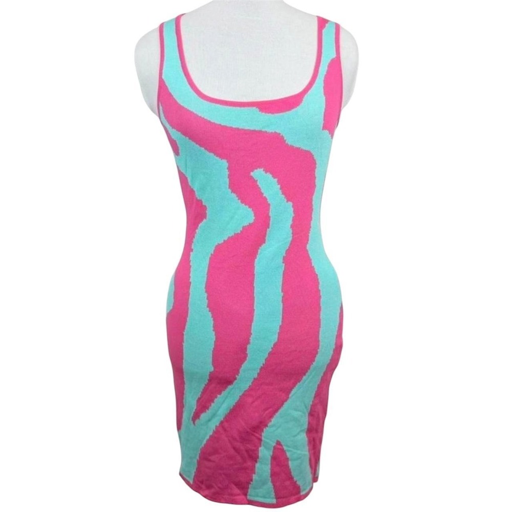 Micas y2k neon swirl bodycon dress size L‎